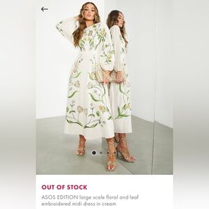 ASOS EDITION embroidered midi dress